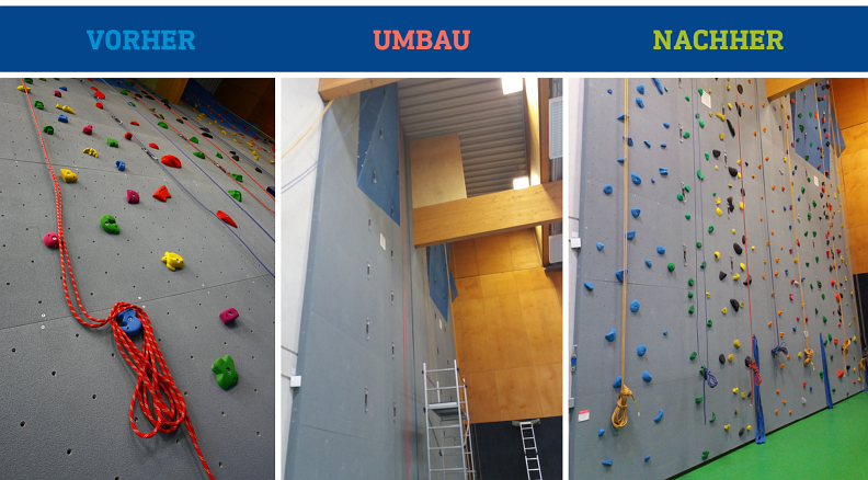 Kletterwand Erstrahlt In Neuem Glanz