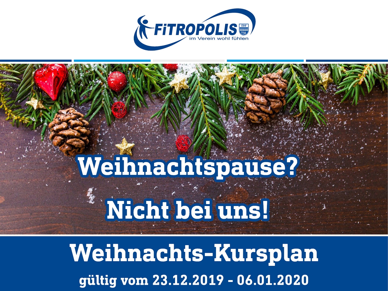 Weihnachtskursplan FiTROPOLIS