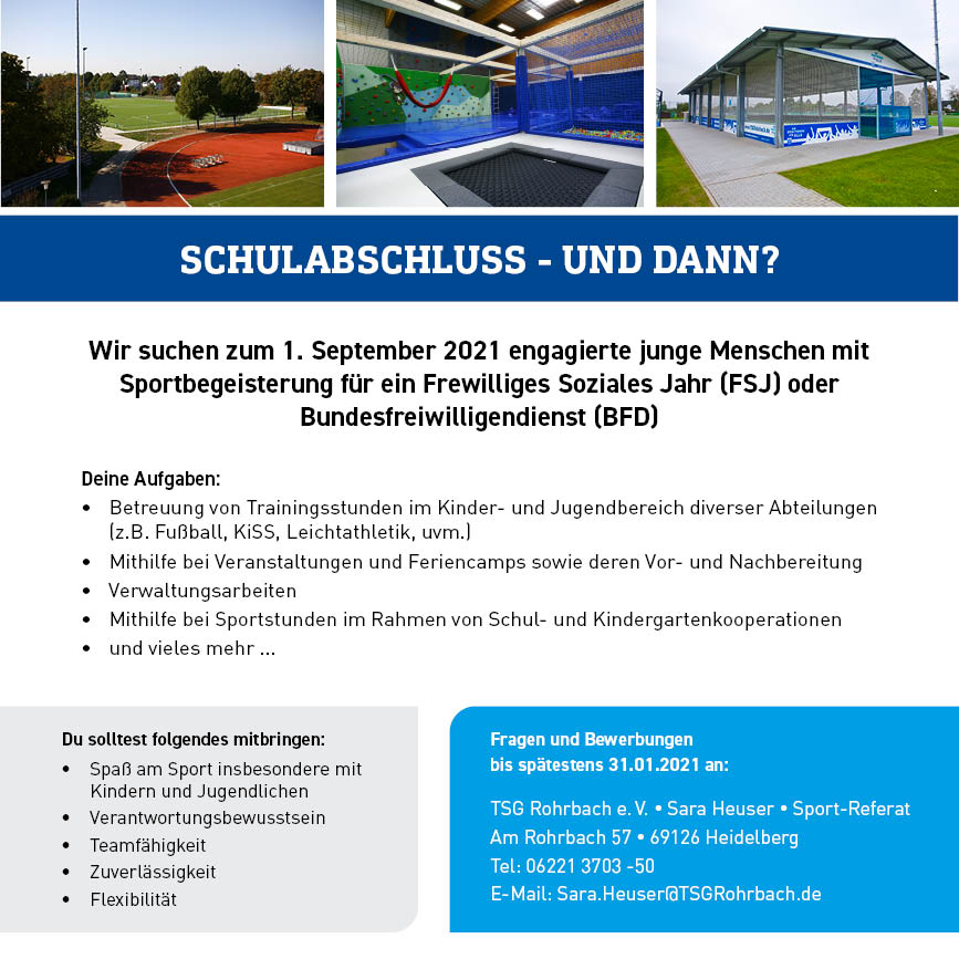 Schulabschluss 2021? – Jetzt Für Ein Freiwilliges Jahr Bewerben!